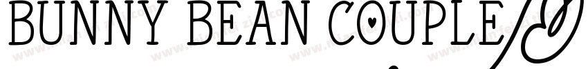 bunny bean couple字体转换